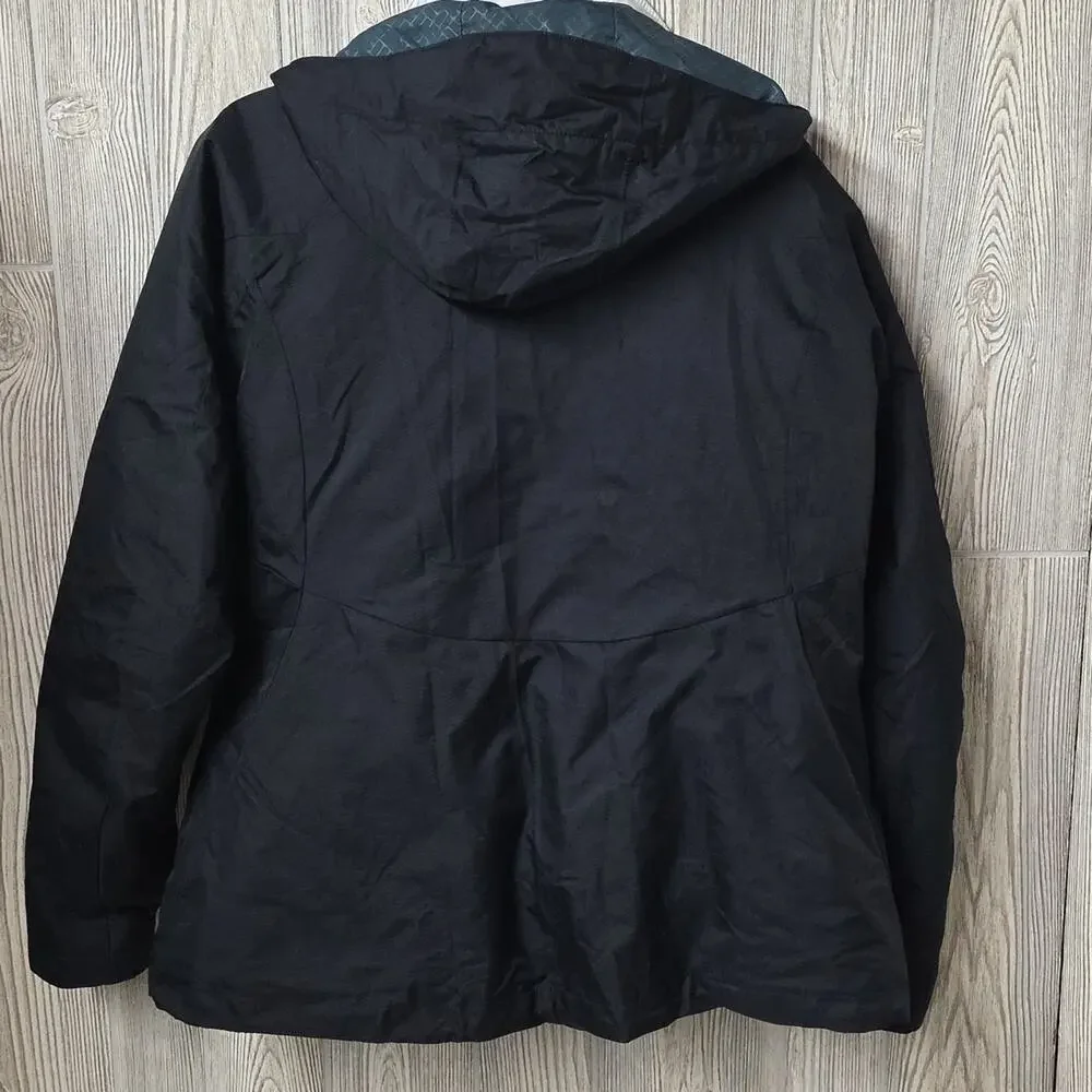 Columbia Black Interchange Omni Tech Jacket with Gray Accents Womens Size XL